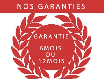 Réparation garantie 6 mois ou 12 mois, pièce et main d'oeuvre inclu
